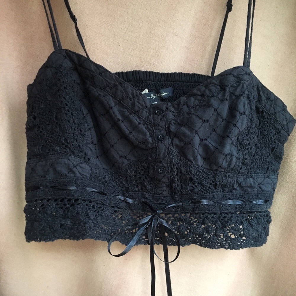‼️ SALE ‼️ AEO Boho Navy Bralette Crop Top